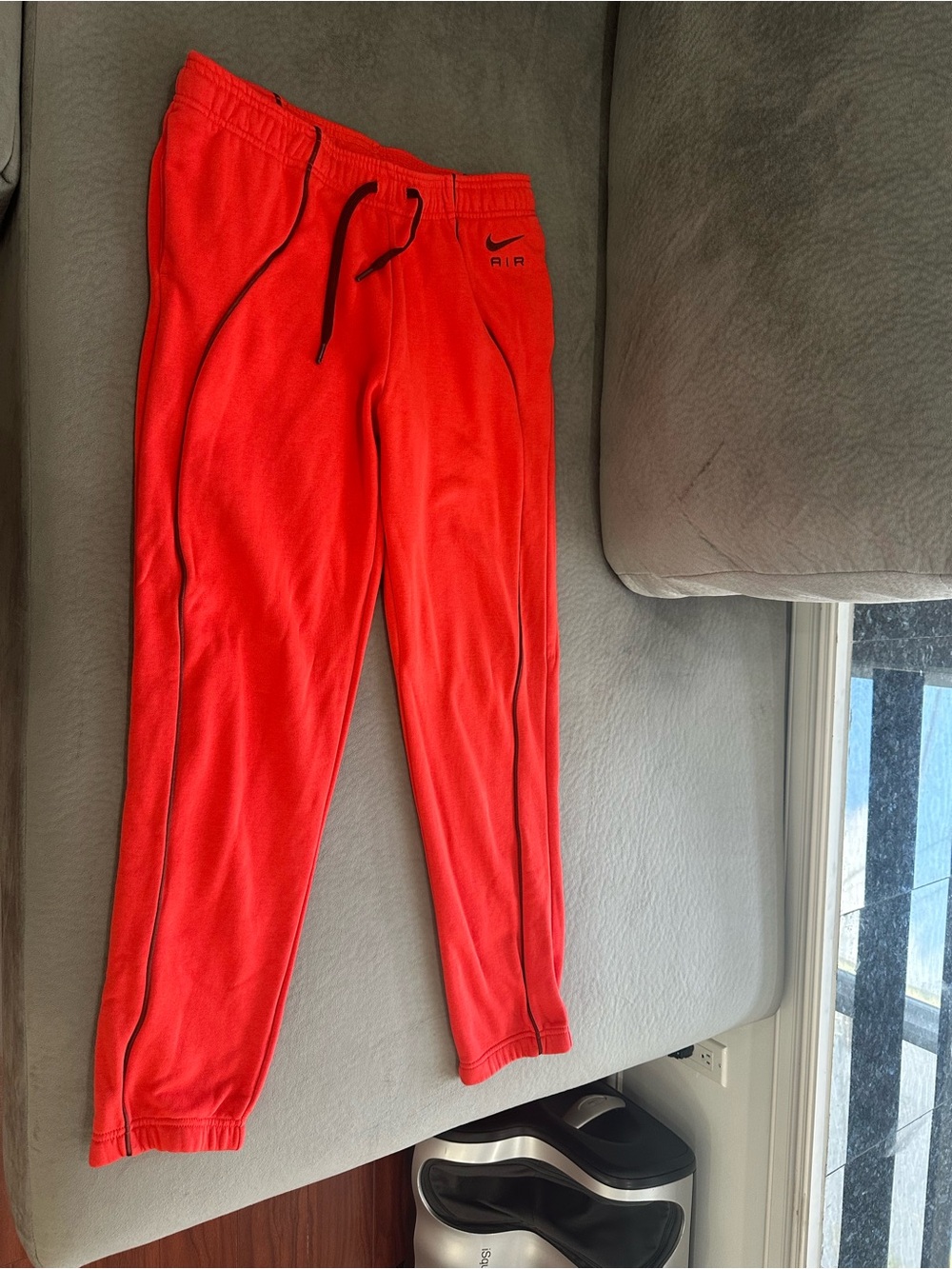 Nike Red Kids Jogger Pants with Black Accents